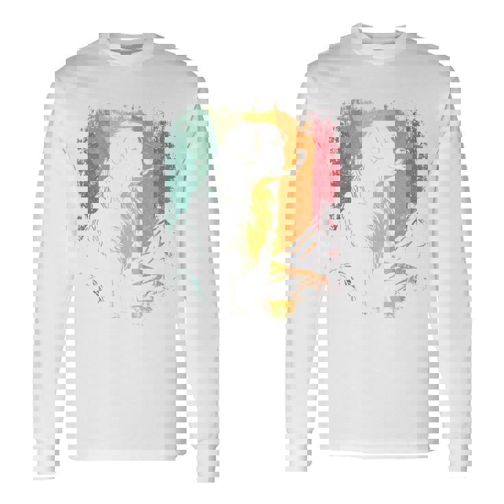 レトロなビンテージデザインのバーニーズマウンテンドッグ 長袖tシャツ 長袖Tシャツ