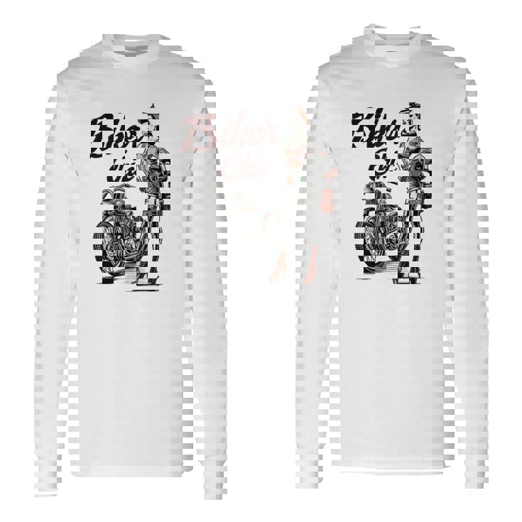 レトロなピンナップ 長袖Tシャツ