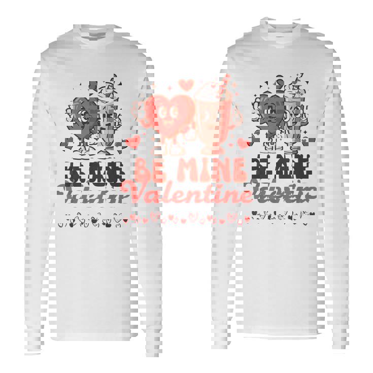ロマンチックな手描きのスタイル バレンタインデー 長袖Tシャツ ギフトのアイデア
