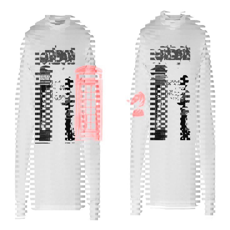 ロンドン・バンクシー・ゴッド・セーブ・ザ・クイーン 長袖Tシャツ