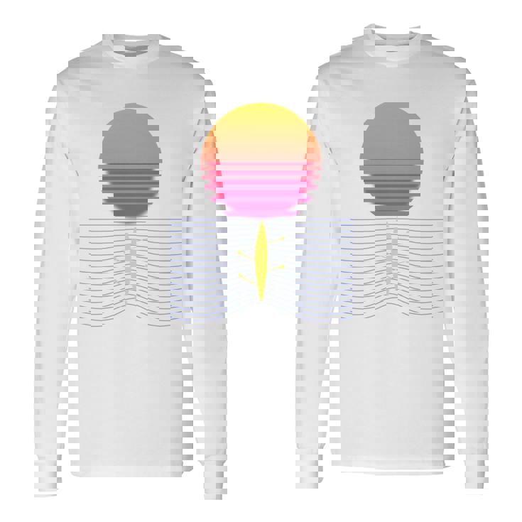 ローイング レトロ サンセット I チーム ローイング ボート ローイング スポーツ 長袖tシャツ 長袖Tシャツ