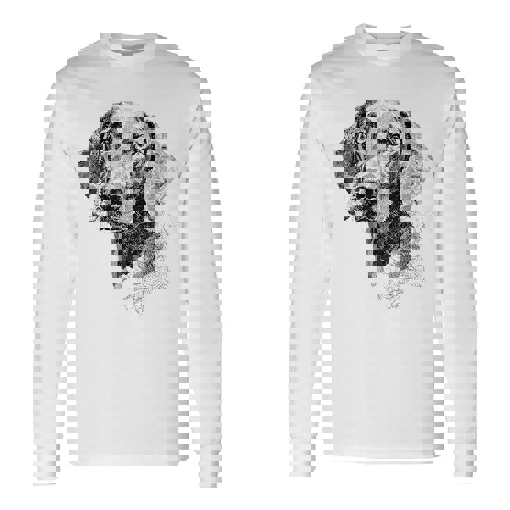ワイマラナー 犬 グラフィック ペット アート ワイマラナー 長袖Tシャツ