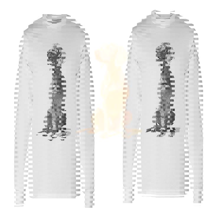 ワイマラナー 犬 グラフィック ペット イラスト ワイマラナー 長袖Tシャツ