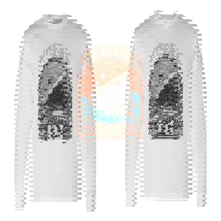 ヴィンテージ 1912年4月 Rms タイタニック アンティーク調クルーズデザイン 長袖Tシャツ