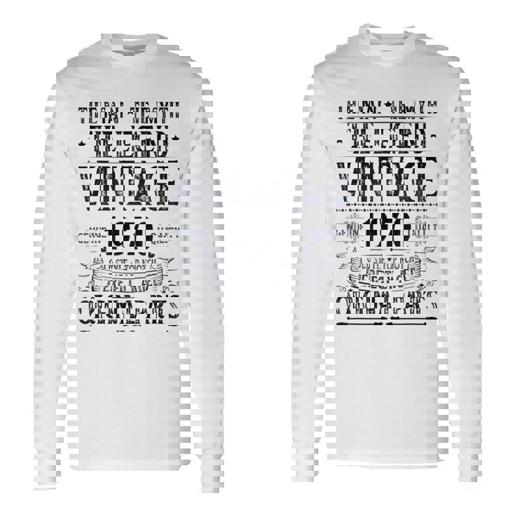 ヴィンテージ 1970 男性用 レトロ 面白い 1970 誕生日 長袖Tシャツ