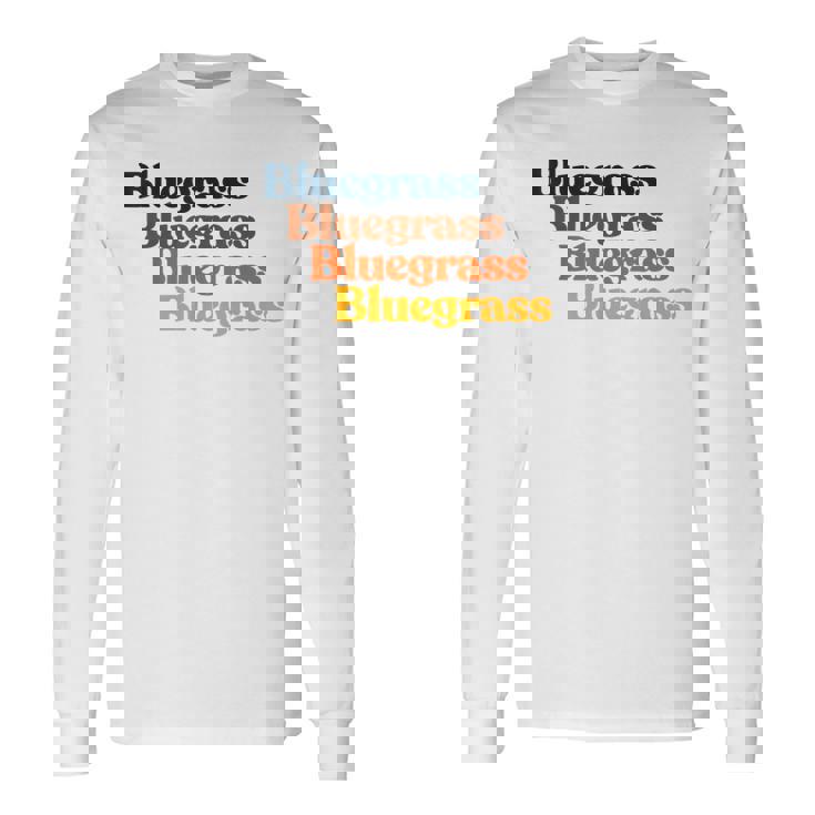 ヴィンテージ 70年代 ブルーグラス タイポグラフィ レトロ バイブ 長袖Tシャツ
