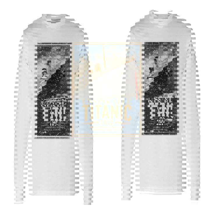 ヴィンテージ Rms タイタニック 1912 クルーズ歴史ポスター 記念品 長袖tシャツ 長袖Tシャツ