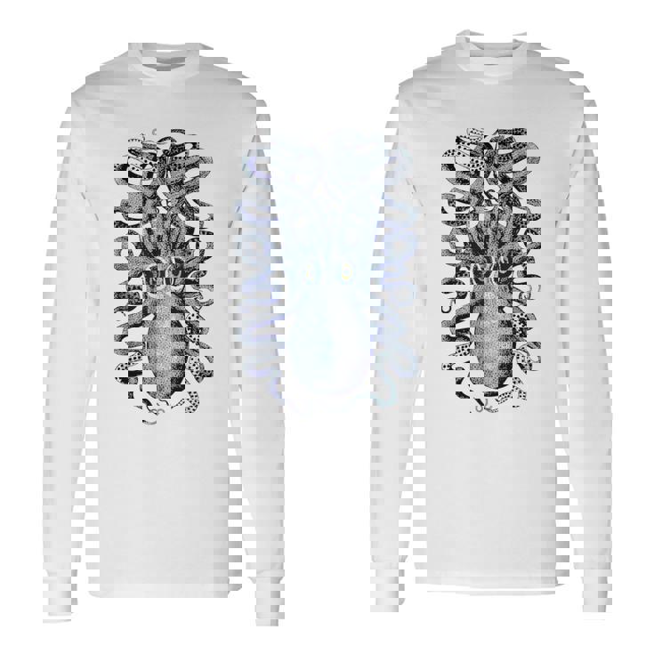 ヴィンテージ ブルー タコ 長袖Tシャツ