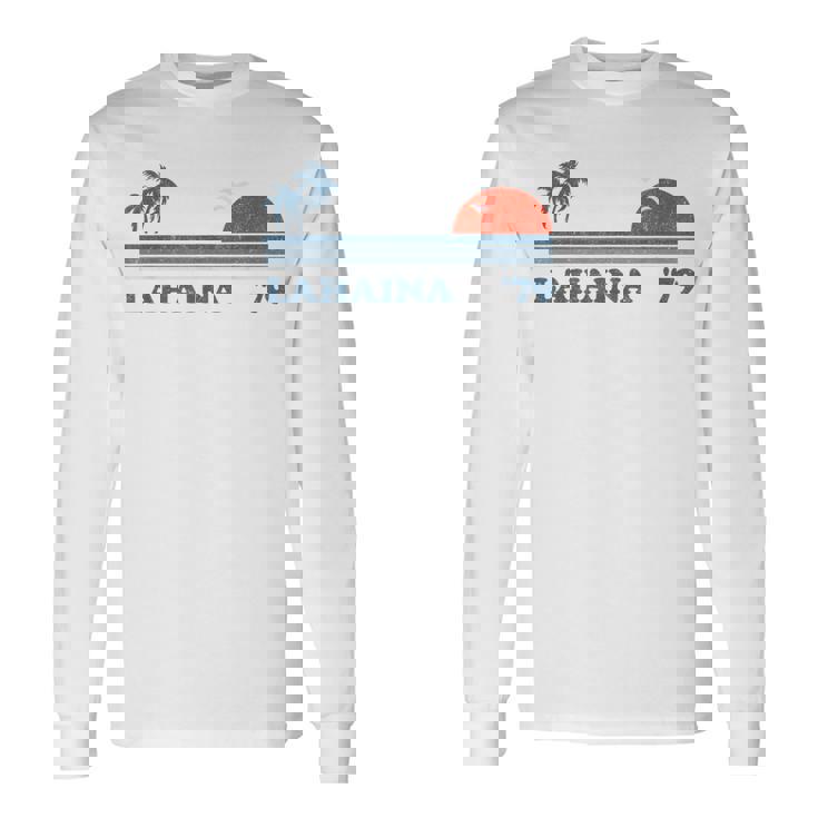 ヴィンテージ ラハイナ マウイ ハワイ ビーチ レトロ ハワイアン 70年代ギフト 長袖Tシャツ