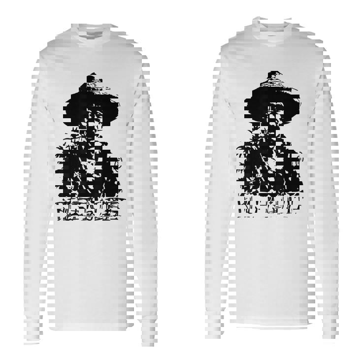 ヴィンテージの米農家のポートレート、米は命です 長袖Tシャツ