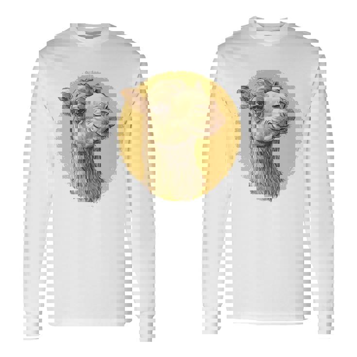 ヴィンテージラクダのイラスト 長袖tシャツ 長袖Tシャツ