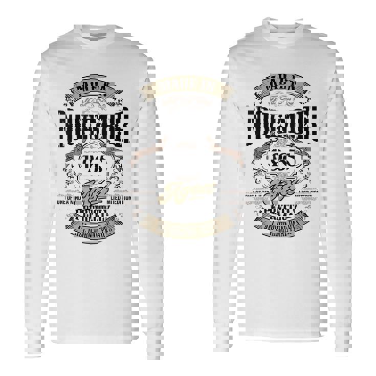 ヴィンテージ還暦祝い 1965年11月生まれ 60歳 長袖Tシャツ