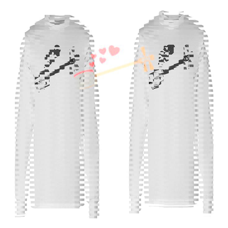 三味線 バレンタインデー ミュージシャン 結婚記念日 長袖Tシャツ ギフトのアイデア