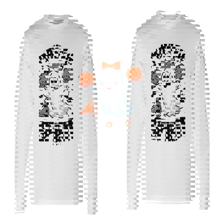 不気味なチアリーダー ゴースト ハロウィンコスチューム チアママスピリット。 長袖Tシャツ ギフトのアイデア