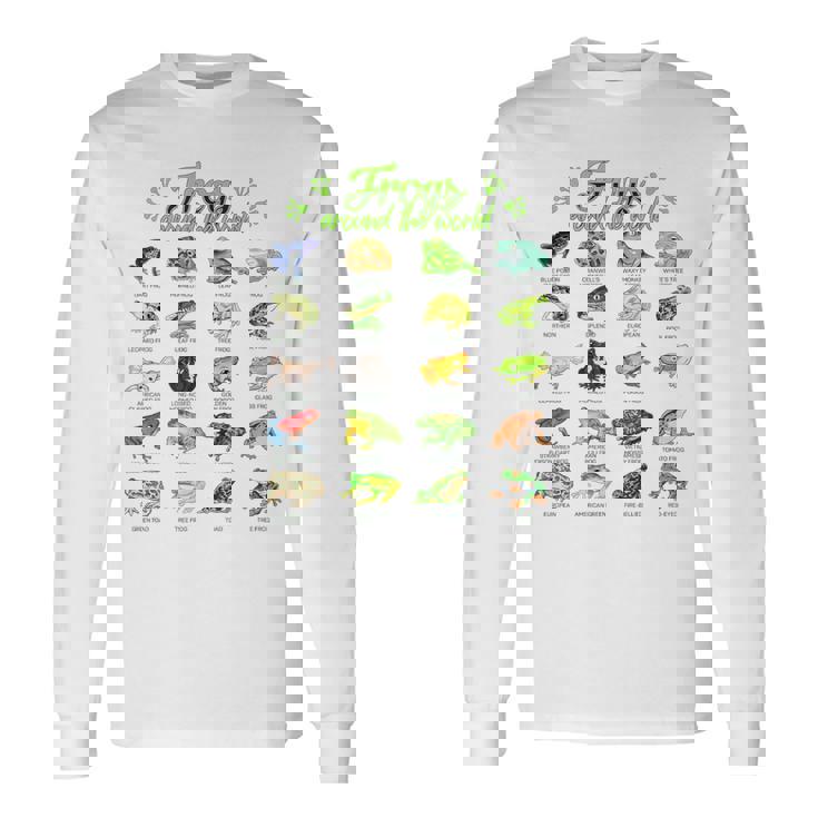 世界のカエル カエル 長袖Tシャツ