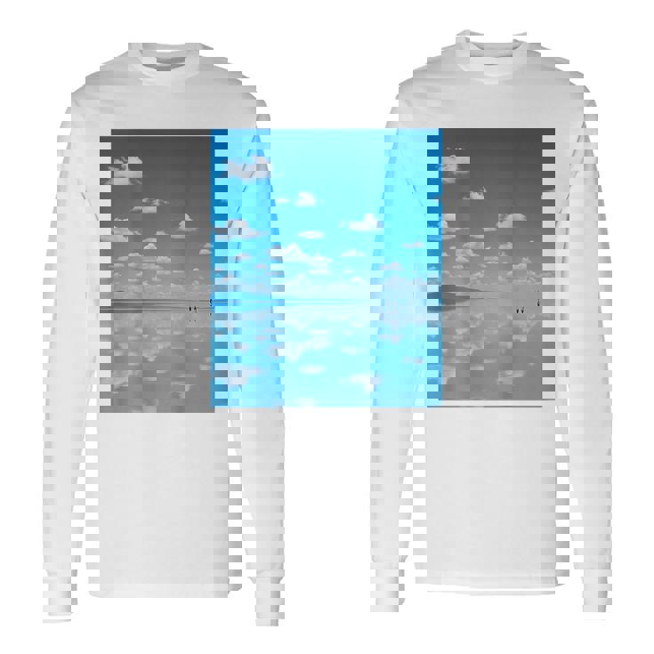 世界一美しい鏡張りの風景 長袖Tシャツ