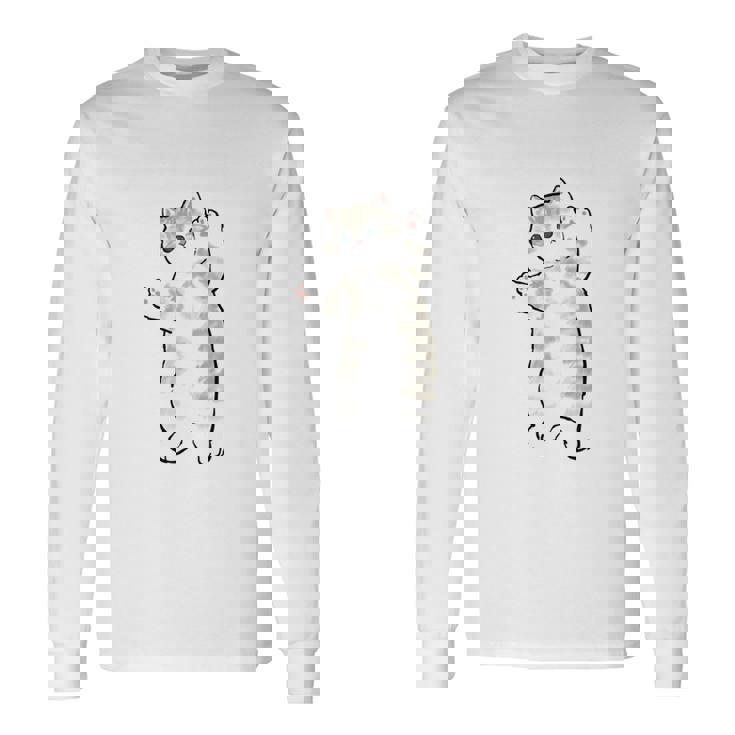 五十歩ひゃっほう 猫 ネタ ことわざ ことわざのもじり ジョーク ギャグ ダジャレ ツッコミ おもしろ メンズ 半袖 長袖tシャツ 長袖Tシャツ