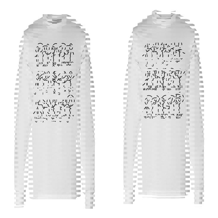 代数ダンス 面白い関数 グラフ 図表 数学方程式 長袖Tシャツ