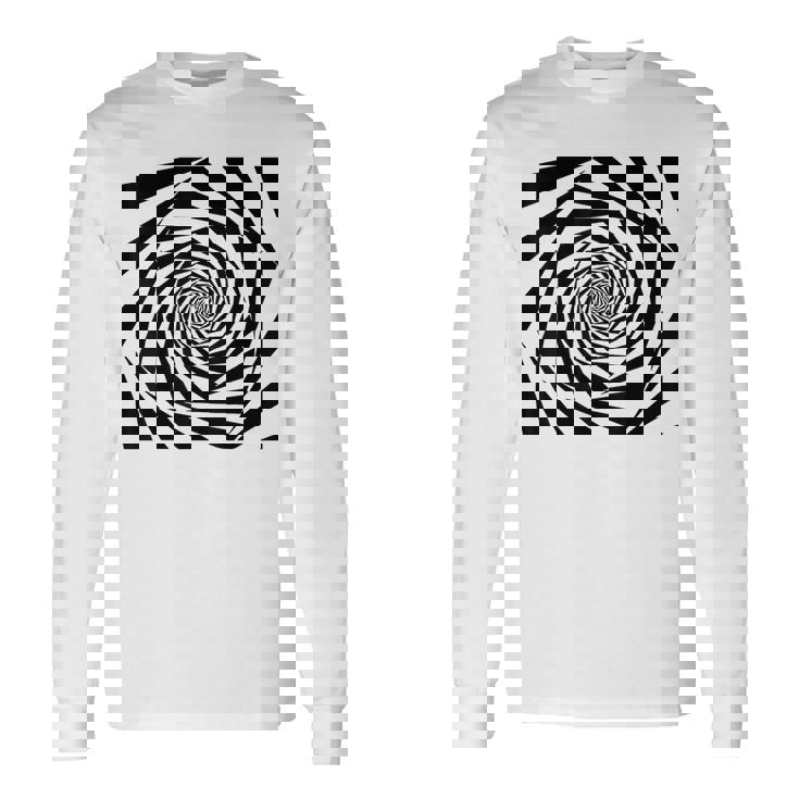 催眠術師 ヒプノシス グラフィック 目の錯覚 トリッピー スパイラル 幾何学模様 長袖Tシャツ