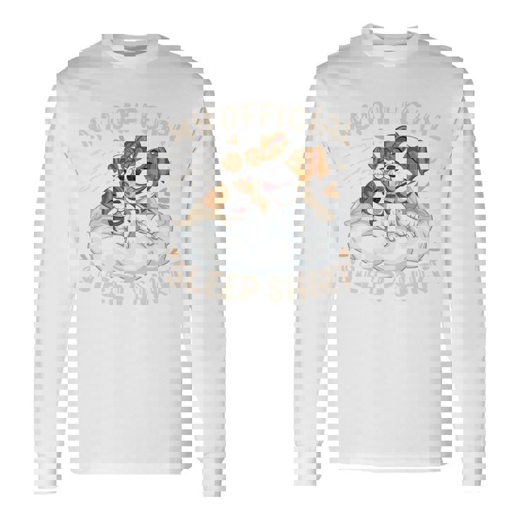 公式スリープシャツ、ジャックラッセルテリアと子犬 長袖tシャツ 長袖Tシャツ