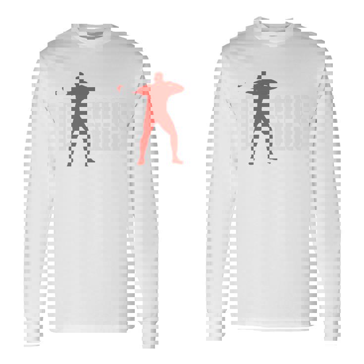 円盤 面白い 円盤投げ 長袖tシャツ 長袖Tシャツ
