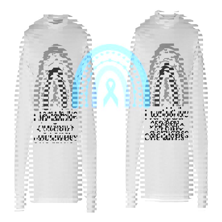 前立腺がん啓発 ライトブルー アーチ 長袖Tシャツ