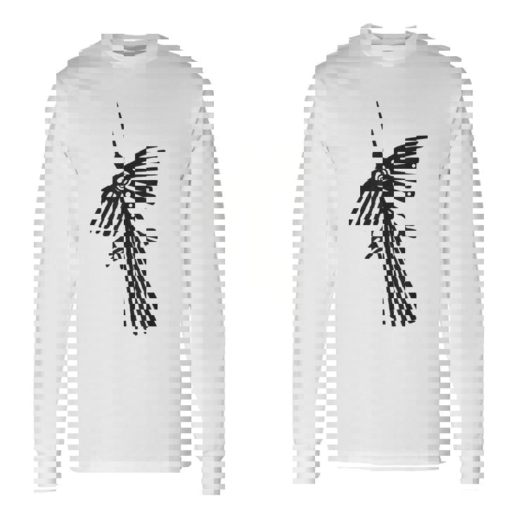 南米のペルーナスカラインハチドリコンドルのシルエット。 長袖Tシャツ