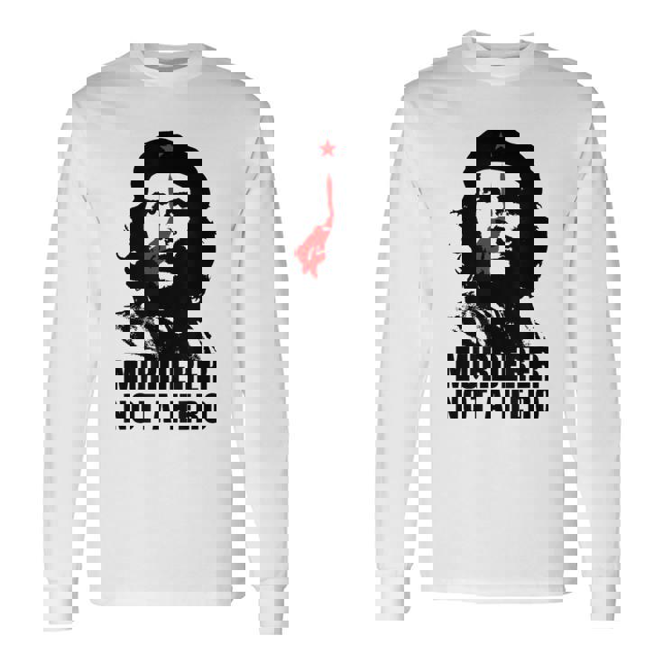 反チェ・ゲバラ・キューバ共産主義者 長袖Tシャツ