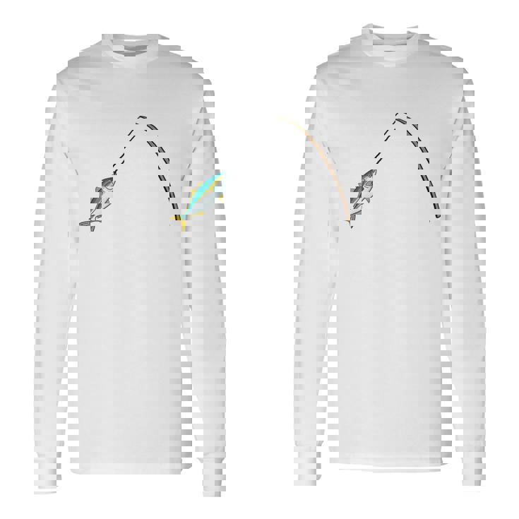 右往左往 さお うお おもしろデザイン 長袖tシャツ 長袖Tシャツ