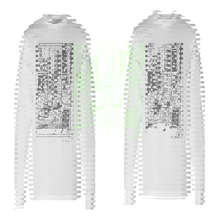 和 ストリート レトロ バイブ 美的 東京 ファッション 長袖Tシャツ