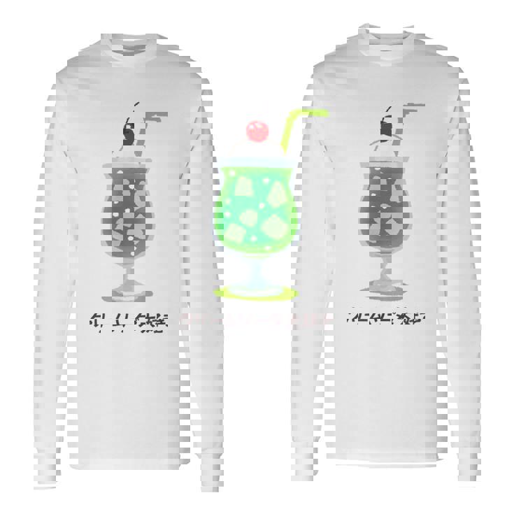 和風クリームソーダ レトロ メロンフロート カワイイ 美学 長袖Tシャツ