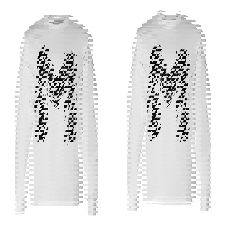 太字 クリエイティブ ゼブラマーカー 文字 M デザイン アニマルシリーズ 長袖Tシャツ