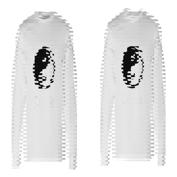 太極拳tシャツ バックプリント Body Mindpirit 陰陽tシャツ 長袖Tシャツ