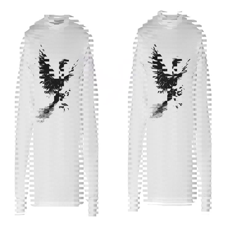 始祖鳥 恐竜モチーフ イラスト 始祖鳥 長袖Tシャツ