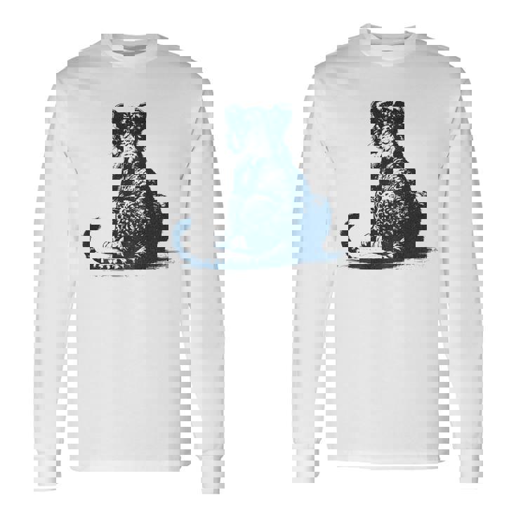 子ライオン – 子ライオンの後姿 長袖Tシャツ