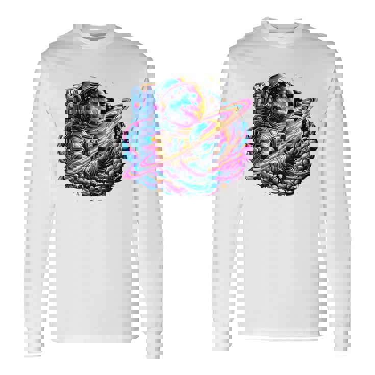 宇宙飛行士 惑星 科学 メンズ 宇宙 アート 宇宙飛行士 長袖tシャツ 長袖Tシャツ