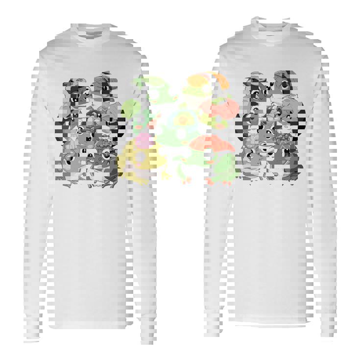 寿司 アニメ カエル 寿司好き 長袖tシャツ 長袖Tシャツ