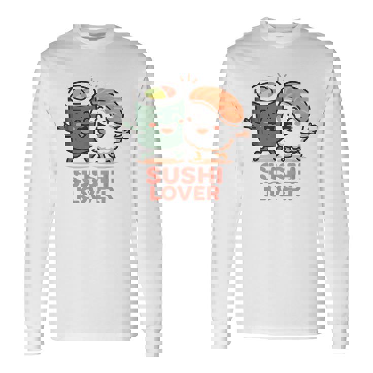 寿司好き 長袖Tシャツ