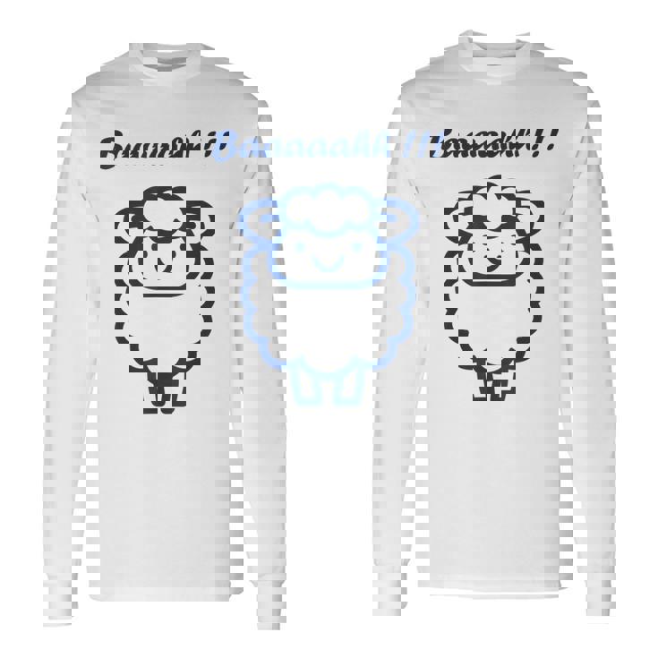 小さな羊 かわいいシンプルなミニマリストの動物 羊 長袖Tシャツ ギフトのアイデア