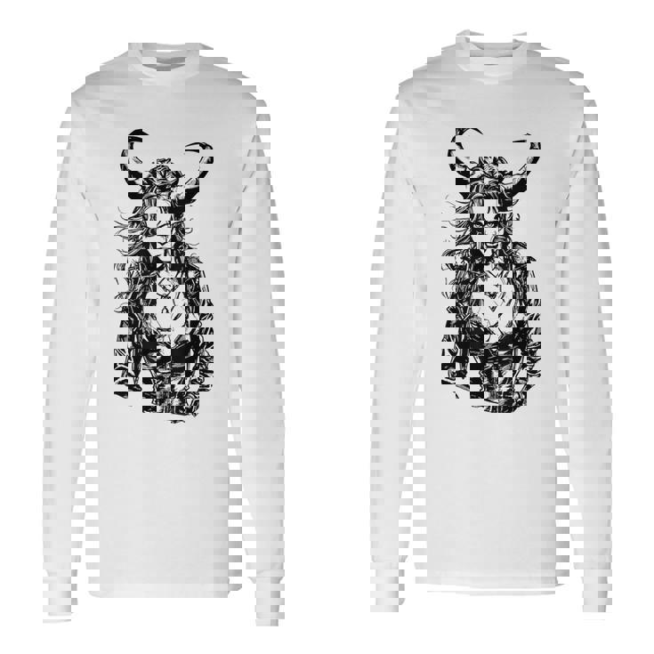 悪魔の女 長袖Tシャツ