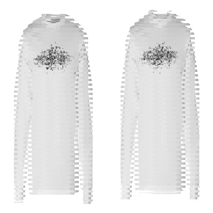 愉快なぐらついたピアノ音符 – ピアニスト&ミュージシャンのグラフィック 長袖Tシャツ