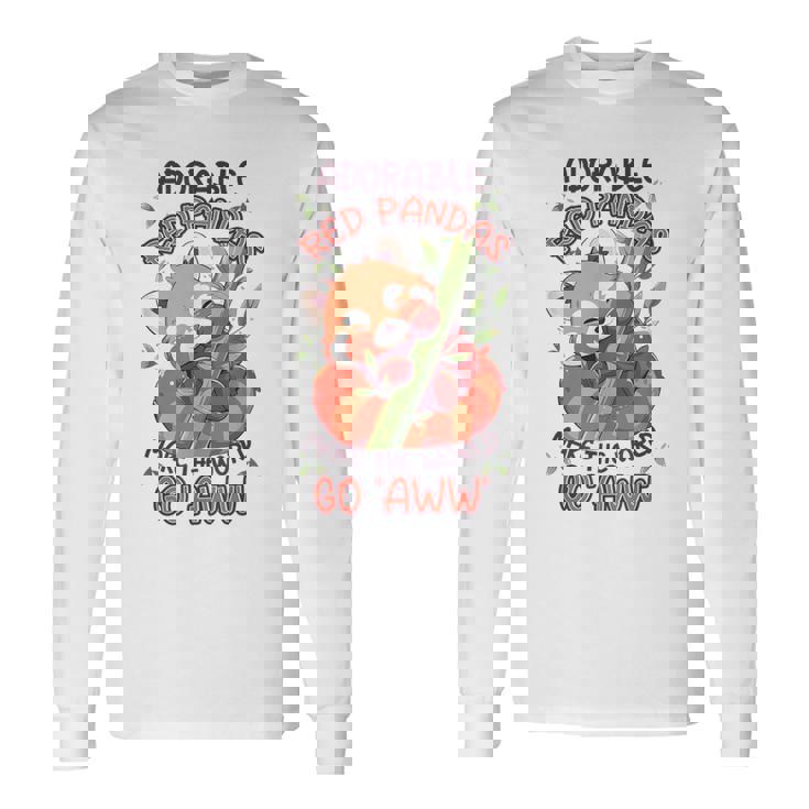 愛らしいレッサーパンダが世界を「Aww」にします。 長袖Tシャツ
