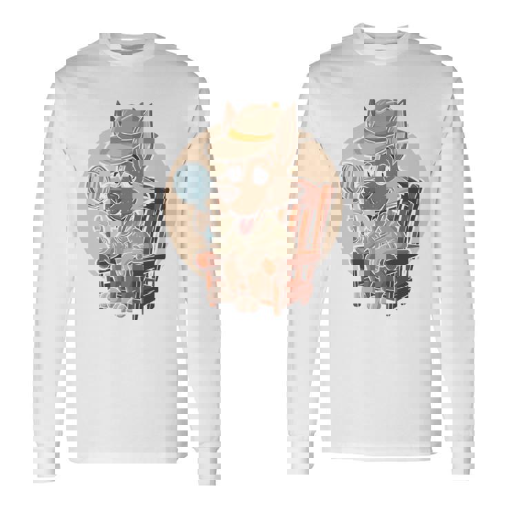 探偵犬 長袖Tシャツ