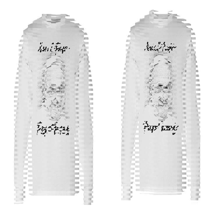 教皇フランシスコ クリスチャン カトリック ビバ イル パパ 教皇 フランシスコ 長袖Tシャツ ギフトのアイデア