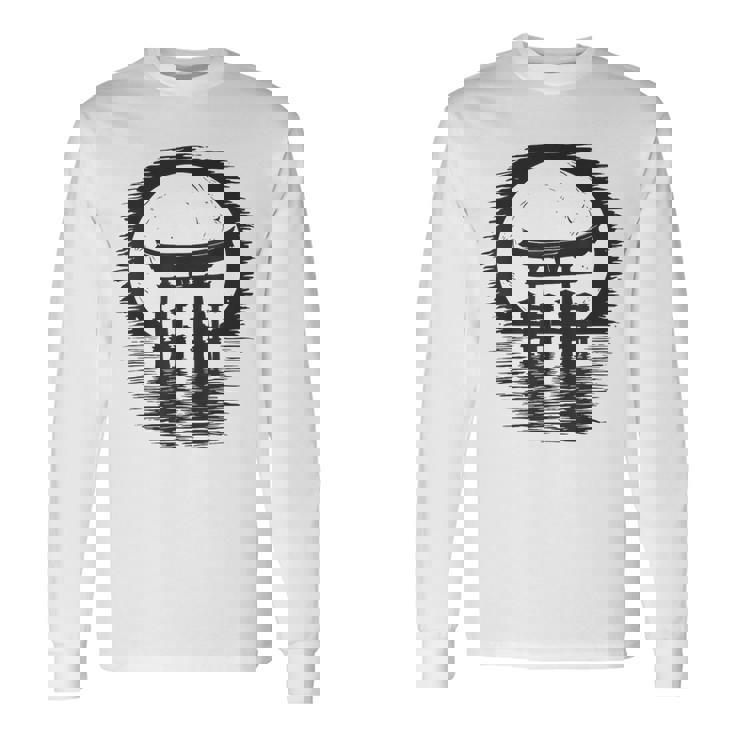 日本の鳥居アート 長袖Tシャツ