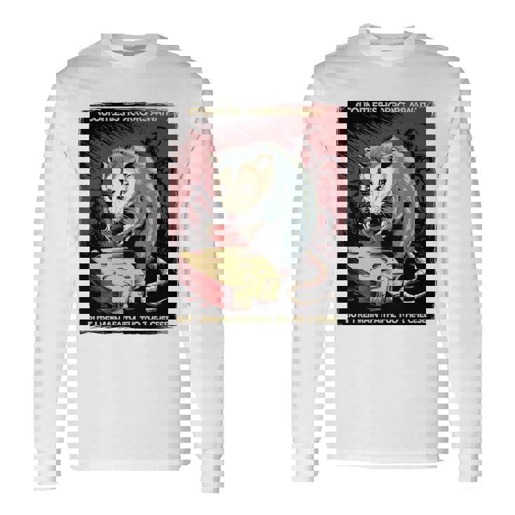 日本ホラーオポッサムアニメ レトロ 数え切れないほどの恐怖が待ち受けている 長袖tシャツ 長袖Tシャツ