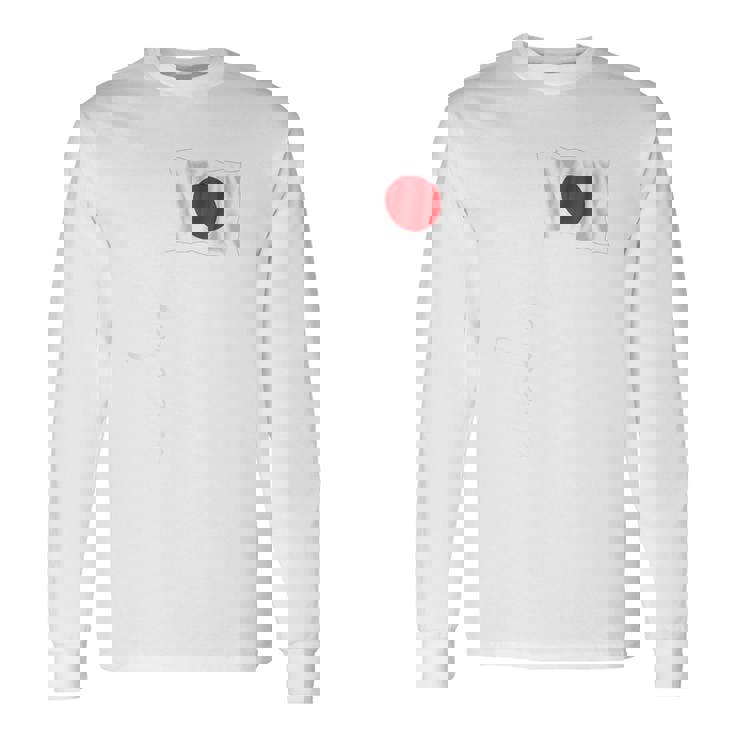 日本代表 ひの丸 日本国旗ポール 裏 長袖Tシャツ