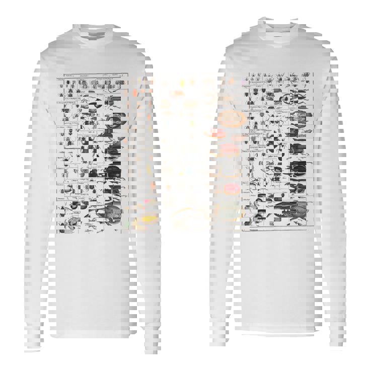 昆虫の種類 ビンテージバグ同定科学 長袖Tシャツ