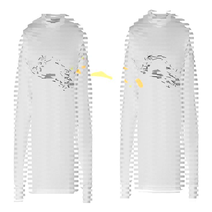 明日から本気出す 面白い猫のことわざ 長袖tシャツ 長袖Tシャツ