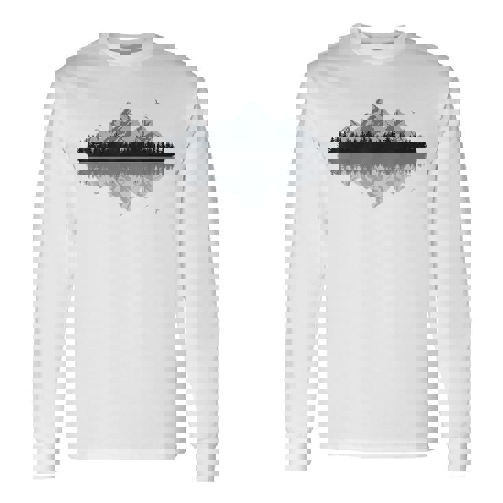 森 山 反射 野生動物 自然 ハイキング ハイカー 長袖Tシャツ